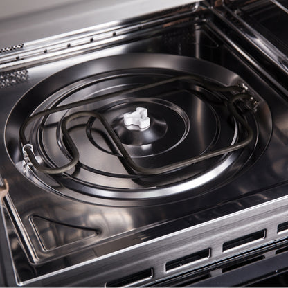 Horno microondas y de convección integrado Forno Oliena Espresso Black de 30 pulgadas, 1.6 pies cúbicos, 1750 W de convección, 1000 W de microondas, interior de acero inoxidable, controles táctiles de vidrio, cocción por sensor