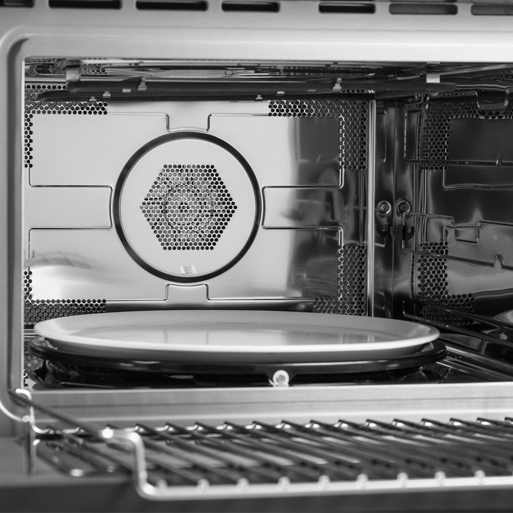 Horno compacto Forno Oliena de 30 pulgadas y microondas de 1000 vatios, 1,6 pies cúbicos, horno de convección