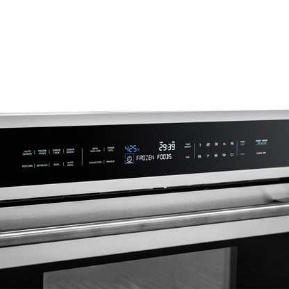 Horno compacto Forno Oliena de 30 pulgadas y microondas de 1000 vatios, 1,6 pies cúbicos, horno de convección