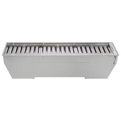 Campana extractora empotrada Forno Frassanito de 48 pulgadas, filtros deflectores de acero inoxidable, iluminación LED