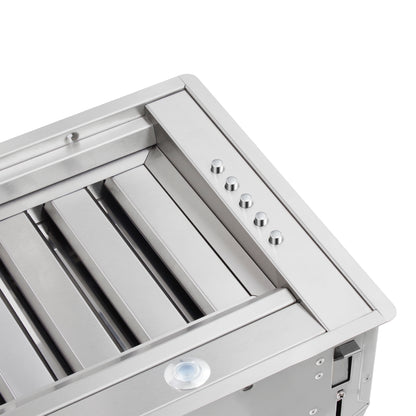 Campana extractora empotrada Forno Frassanito de 60 pulgadas, filtros deflectores de acero inoxidable, iluminación LED