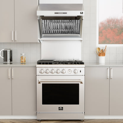 Campana extractora de pared Forno Savona de 30 pulgadas, filtros deflectores y protector contra salpicaduras incluido