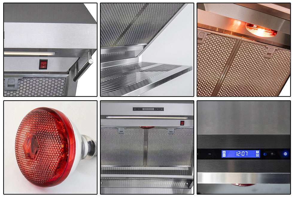 Campana extractora de pared Forno Savona de 30 pulgadas, filtros híbridos, protector contra salpicaduras incluido