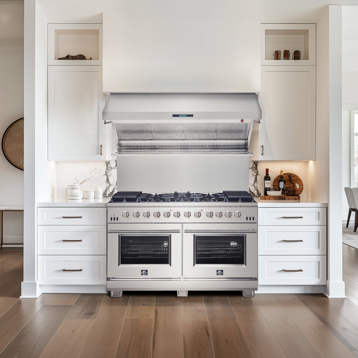 Campana extractora de pared Forno Savona de 60 pulgadas, filtros híbridos, protector contra salpicaduras incluido