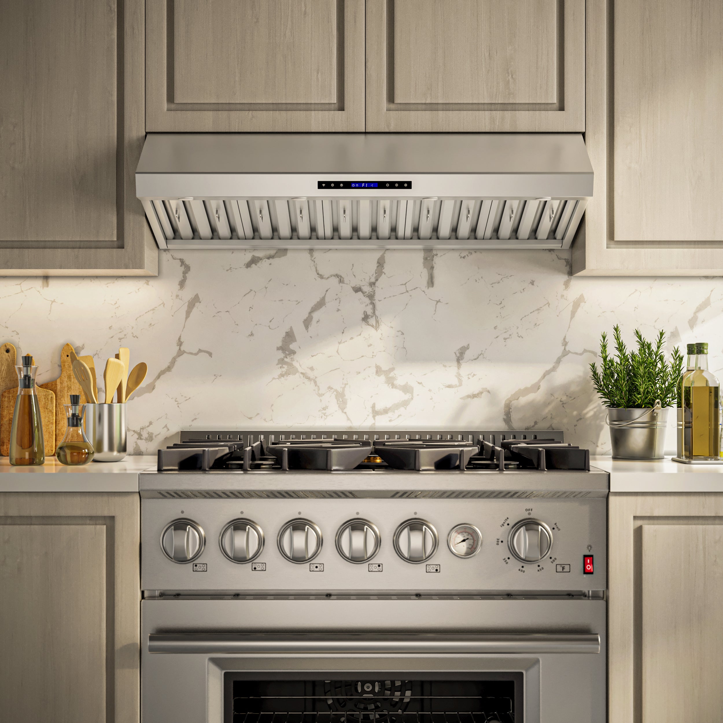 Forno Palazzo 60-Inch Wall Mounted Range Hood, Stainless Steel