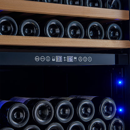 Forno Avellino Refroidisseur à vin double zone 24 pouces, 16 cu.ftZones de température réglables, acier inoxydable