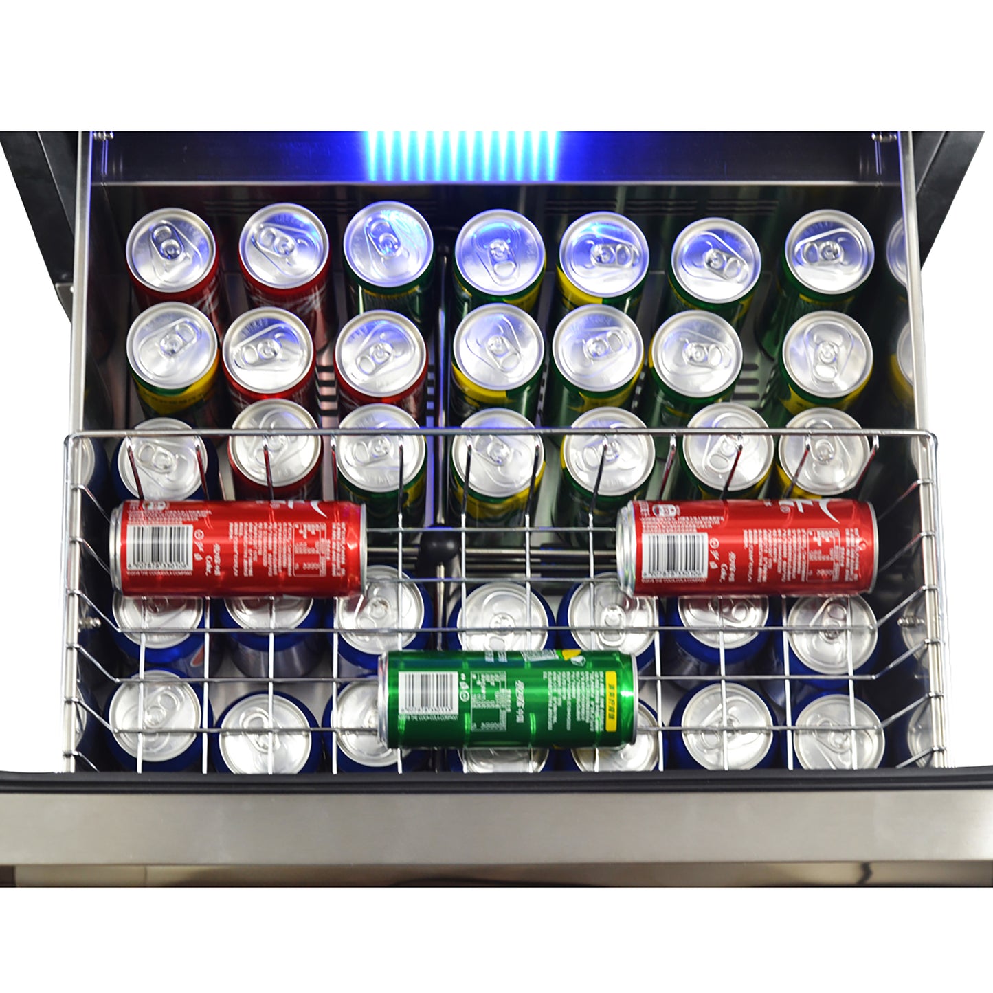 Enfriador de vinos Forno Azienda de 24 pulgadas con doble zona de temperatura, hasta 108 botellas, dos cajones refrigerados, zonas de temperatura ajustables, eficiencia energética