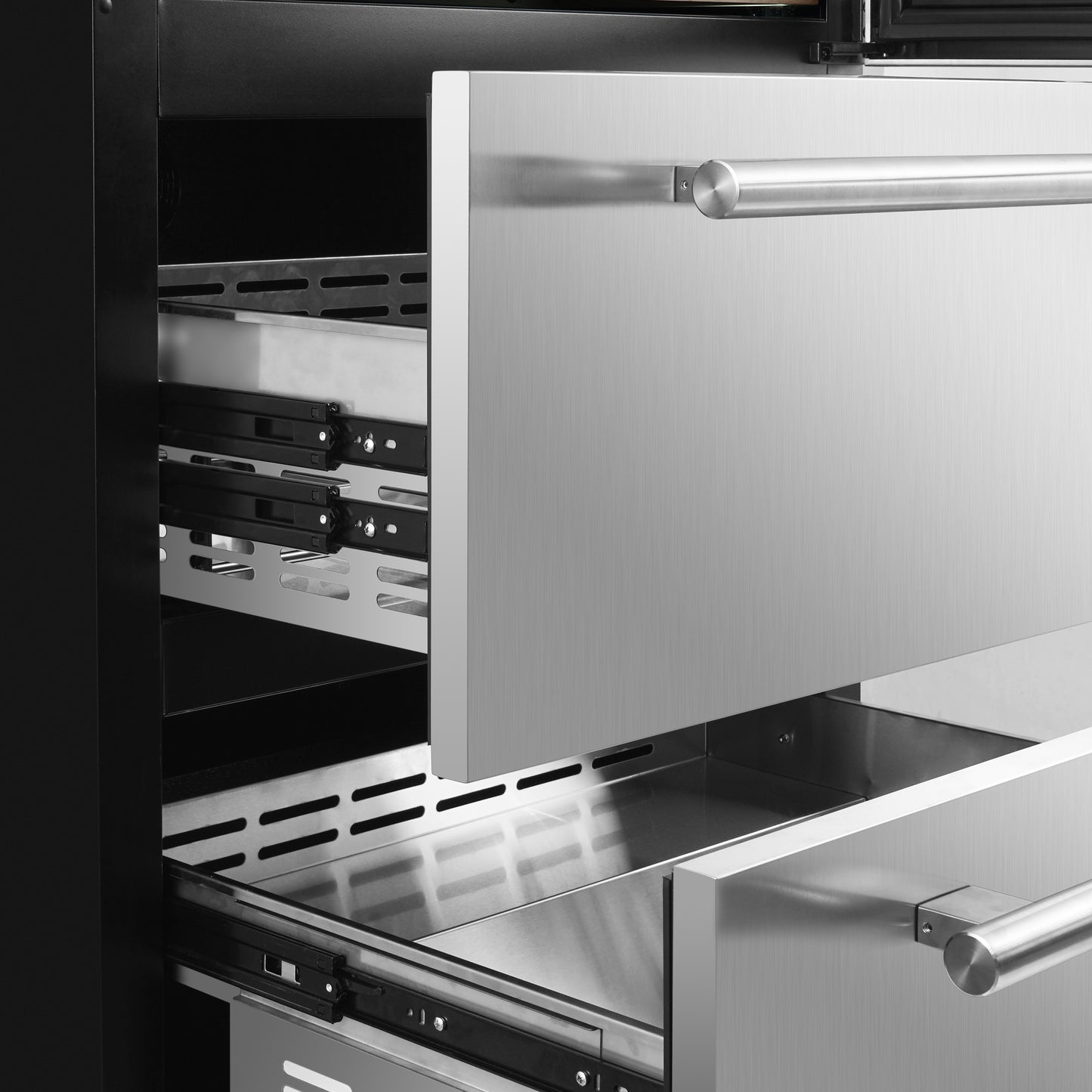 Enfriador de vinos y bebidas Forno Celano de 30 pulgadas con dos zonas de refrigeración, 21.3 pies cúbicos, acero inoxidable