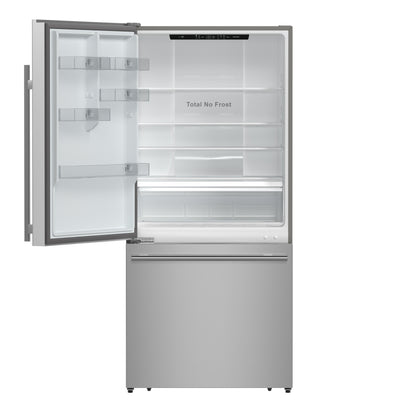 Forno Milano 2-Piece 62-Inch Freestanding Dual Bottom Freezer Refrigerator, Stainless Steel – 34.4 cu.ft, Touch Control, Ice Maker