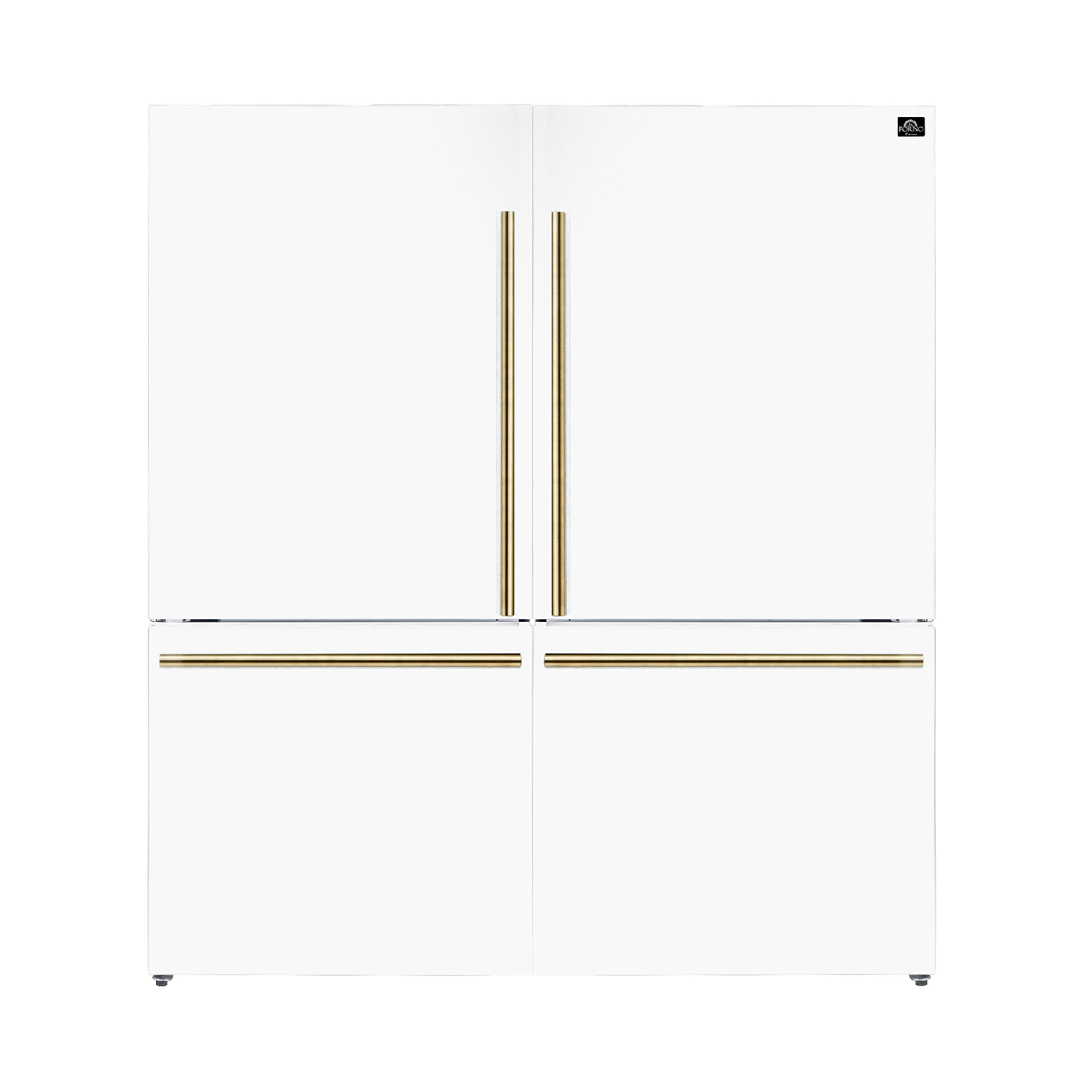 Forno Milano 2-Piece 62-Inch Freestanding Dual Bottom Freezer
