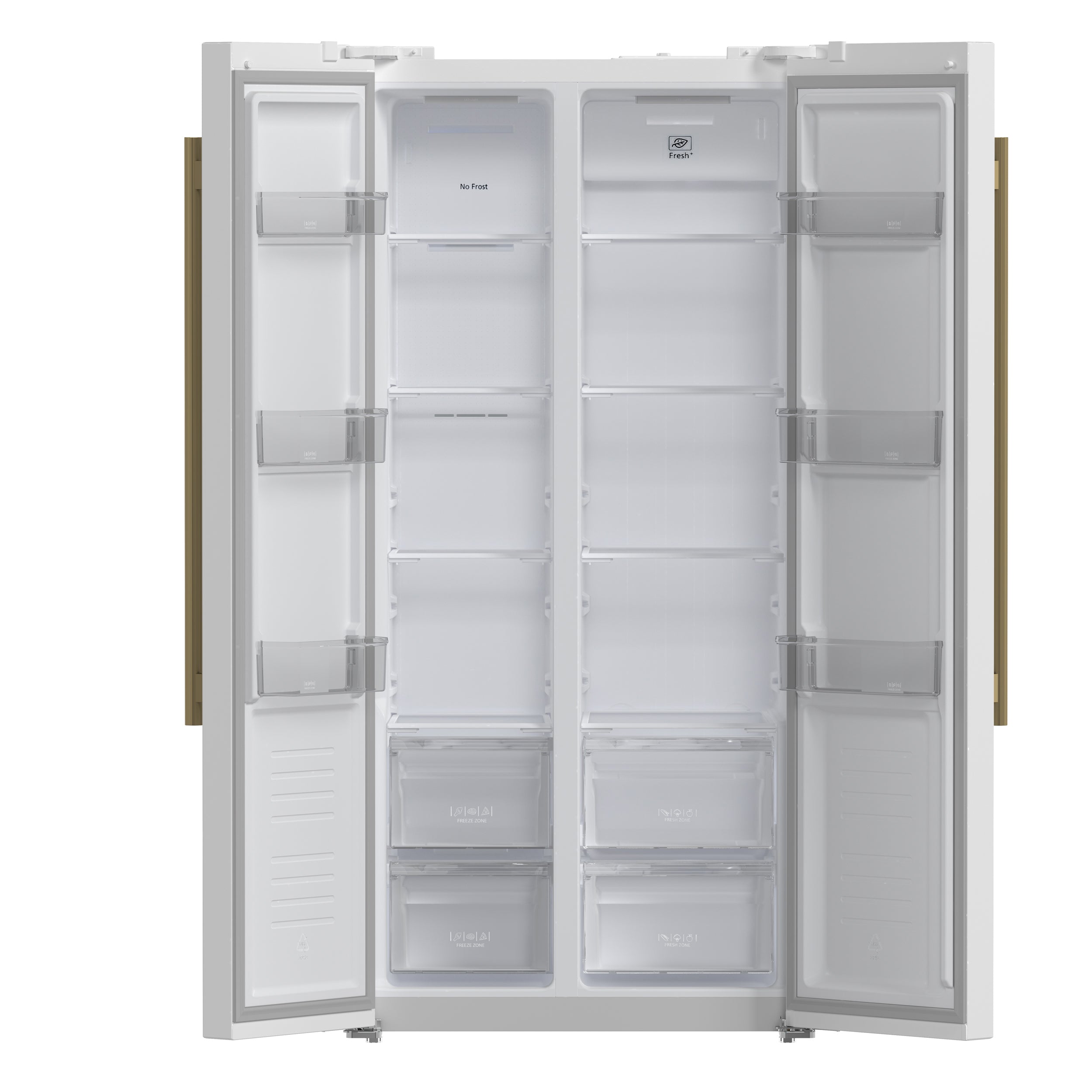 Forno Salerno Espresso 33-Inch White Side-by-Side Refrigerator