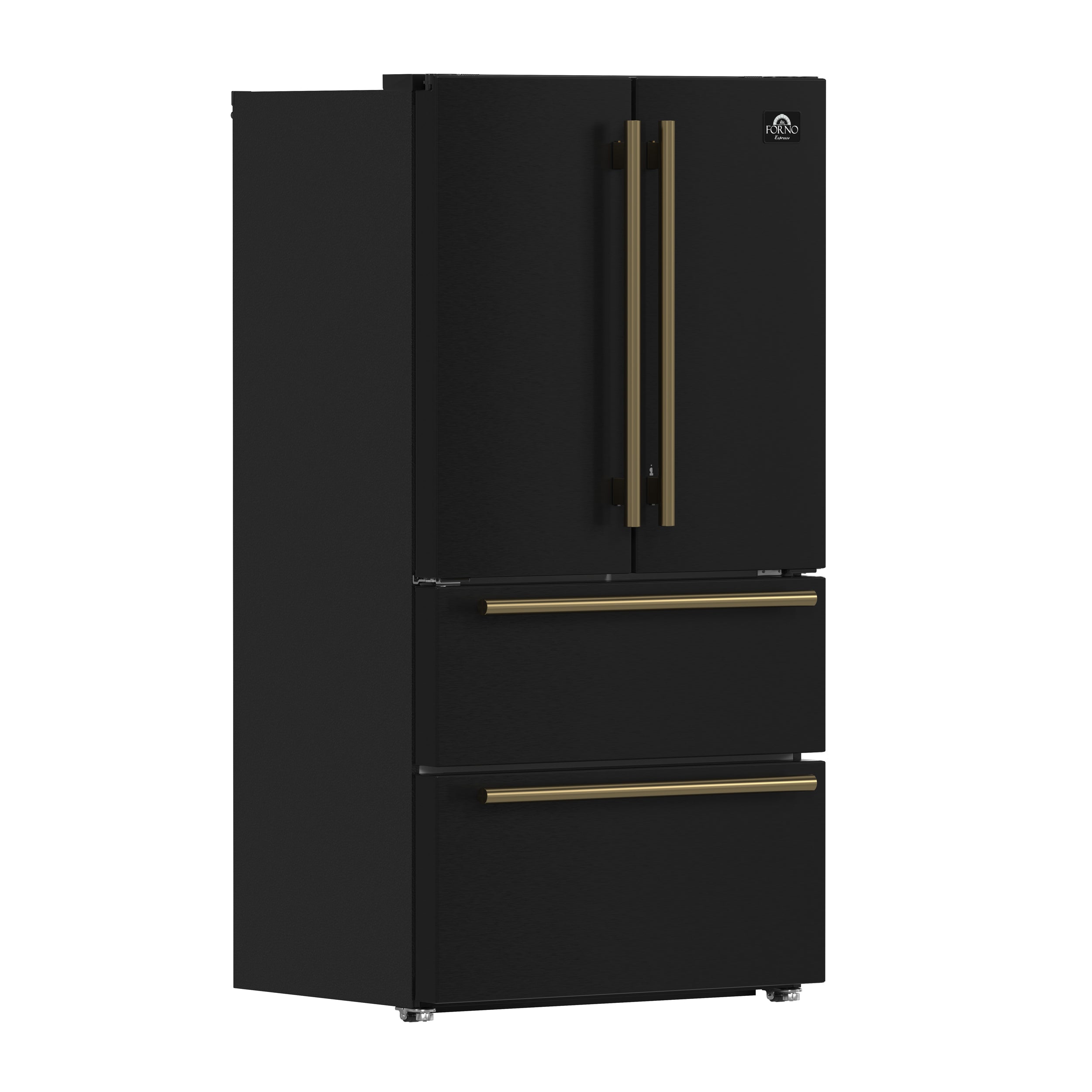 Forno Moena Espresso 36-Inch Black French Door Refrigerator, 19.2 Cu.