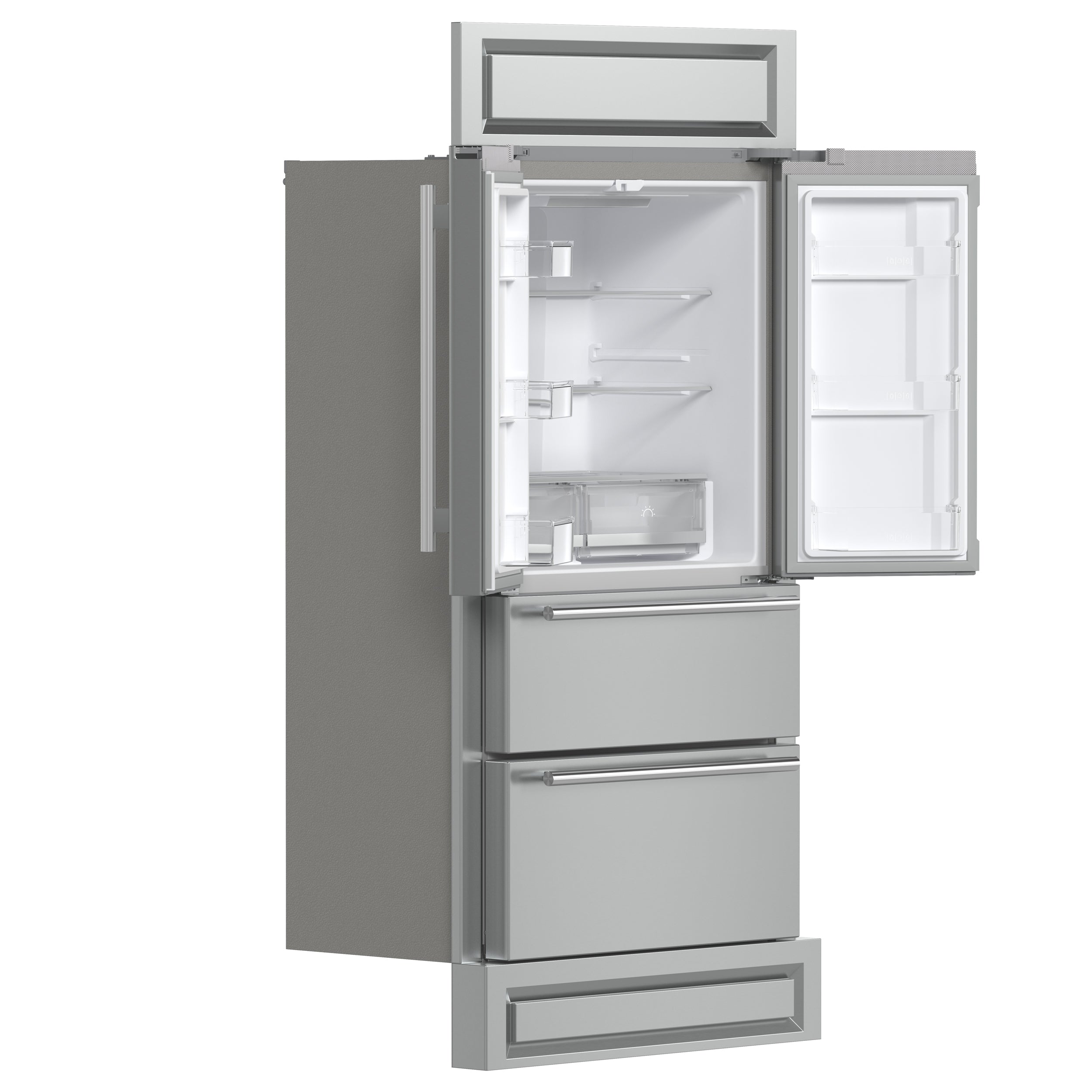 Forno Moena 40-Inch French Door Refrigerator, Stainless Steel