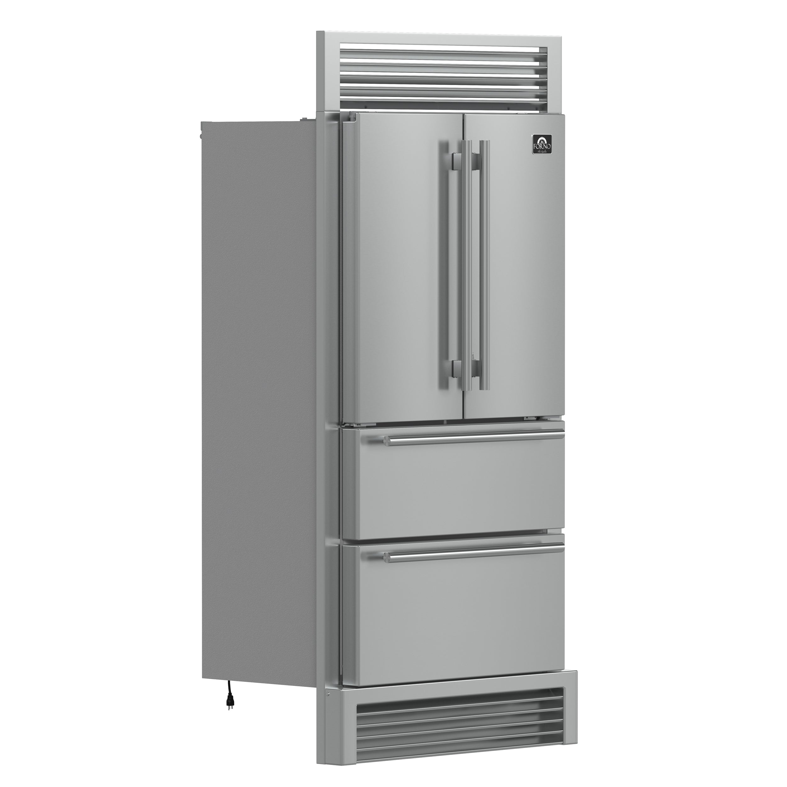 Forno Moena 40-Inch French Door Refrigerator, Stainless Steel