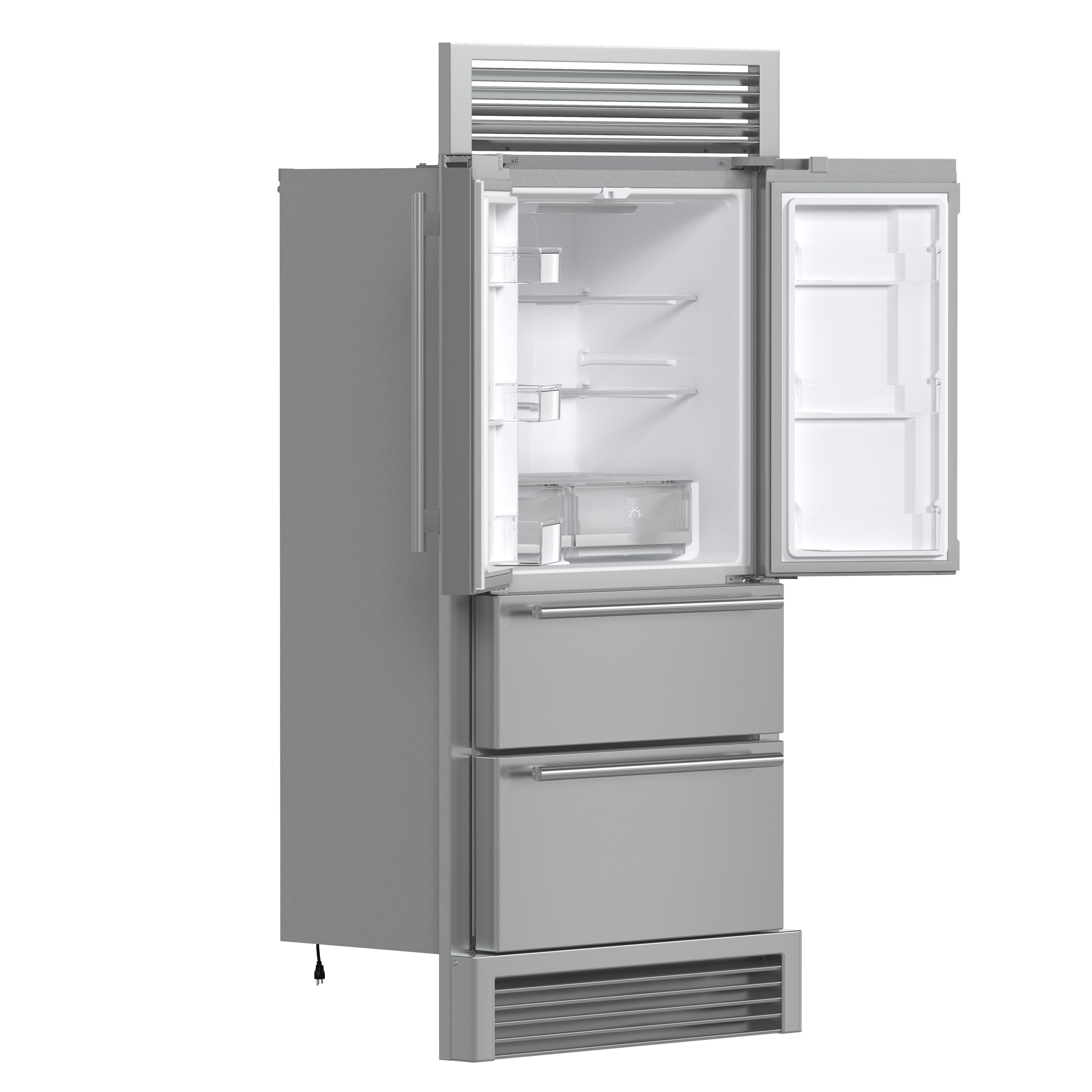 もんぶらん Forno Moena 40-Inch French Door Refrigerator, Stainless Steel