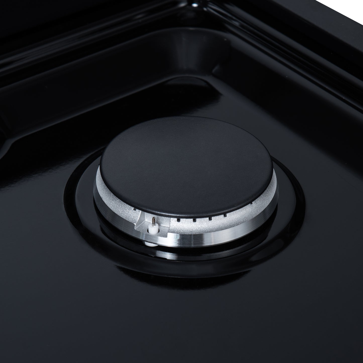 Valente 36" Gas Cooktop in Black, 6 Sealed burners, 71,000 BUT Output, 1 Antique Brass Dual-Ring Burner, Continuous Cast Iron Grates - Forno Appliances