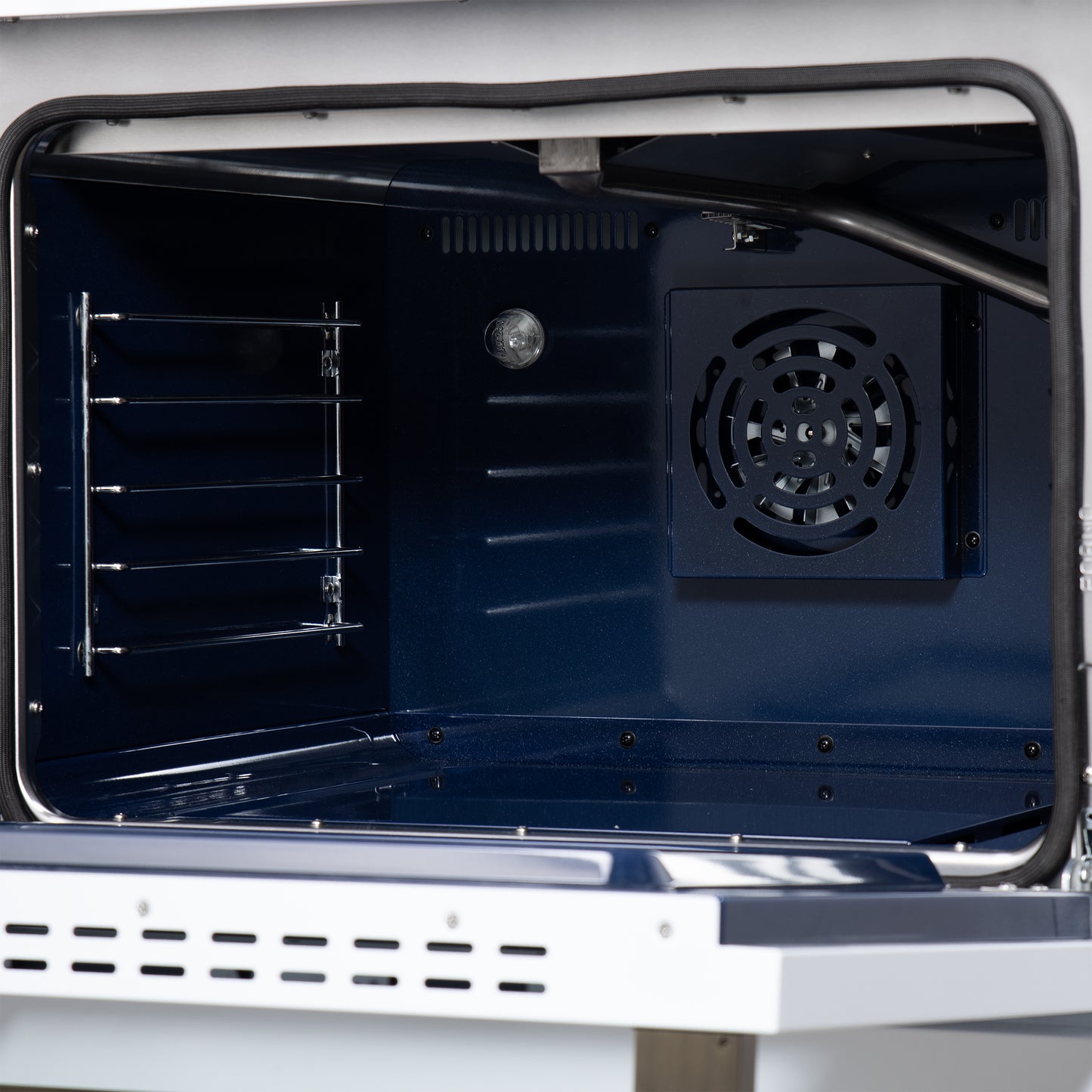 Forno Massimo 30-Inch Black Freestanding Gas Range, 4 Burners, True Convection Oven