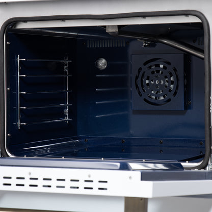 Cuisinière à gaz autonome blanche Forno Massimo de 30 pouces, 4 brûleurs, four à convection véritable