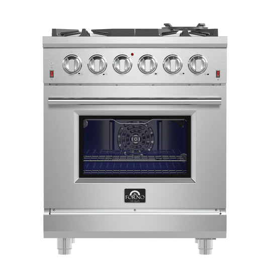 Forno Massimo Cocina Independiente A Gas 30-Inch, 5 Quemadores, Horno De Convección Verdadera