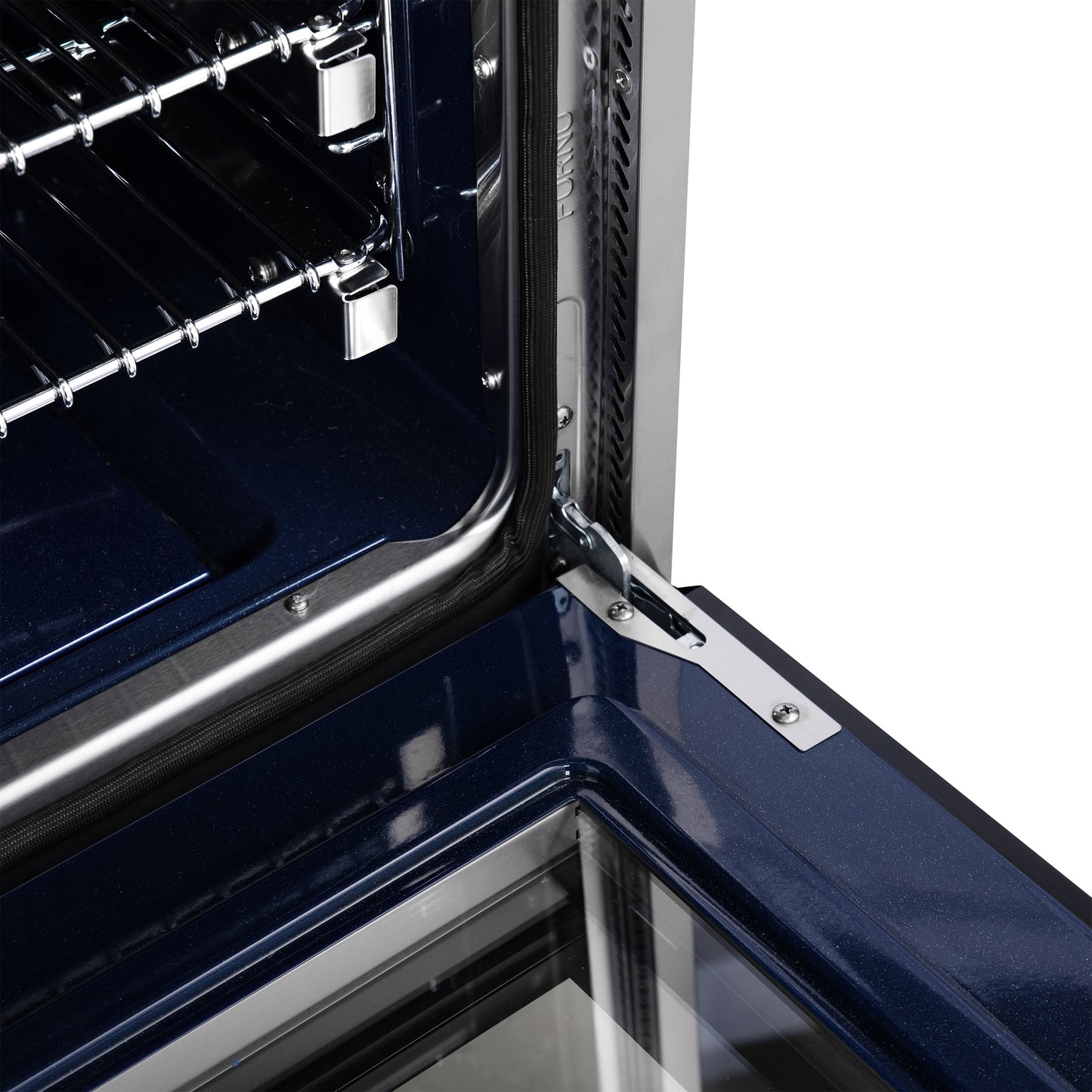 Forno Massimo 36-Inch Black Freestanding Gas Range, 6 Sealed Burners, Convection Oven, Energy Efficient