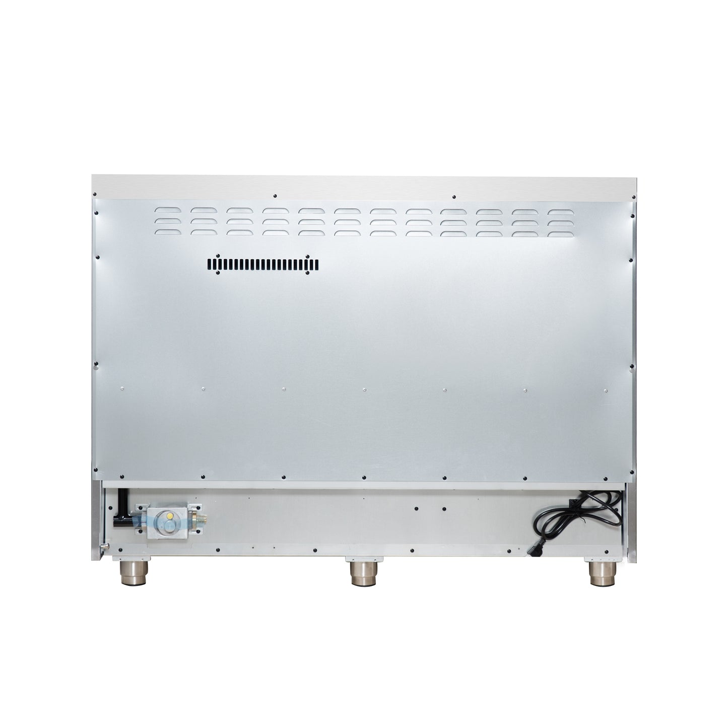 Cuisinière à gaz autonome noire Forno Massimo de 48 pouces, 8 brûleurs, four à convection véritable