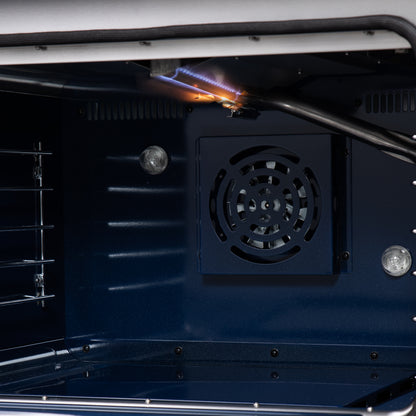 Cuisinière à gaz autonome noire Forno Massimo de 48 pouces, 8 brûleurs, four à convection véritable