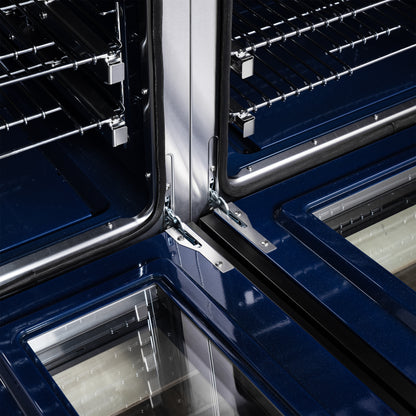 Cuisinière à gaz autonome noire Forno Massimo de 48 pouces, 8 brûleurs, four à convection véritable