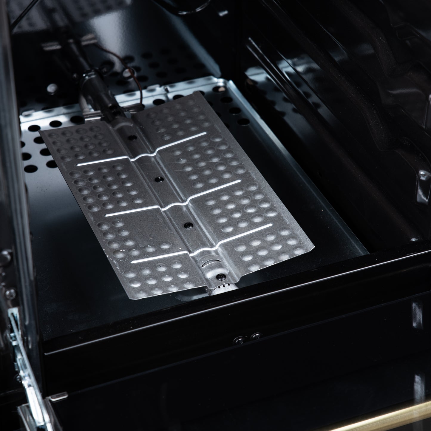 Cuisinière à gaz autonome Forno Lamazze de 20 pouces, noire, design compact