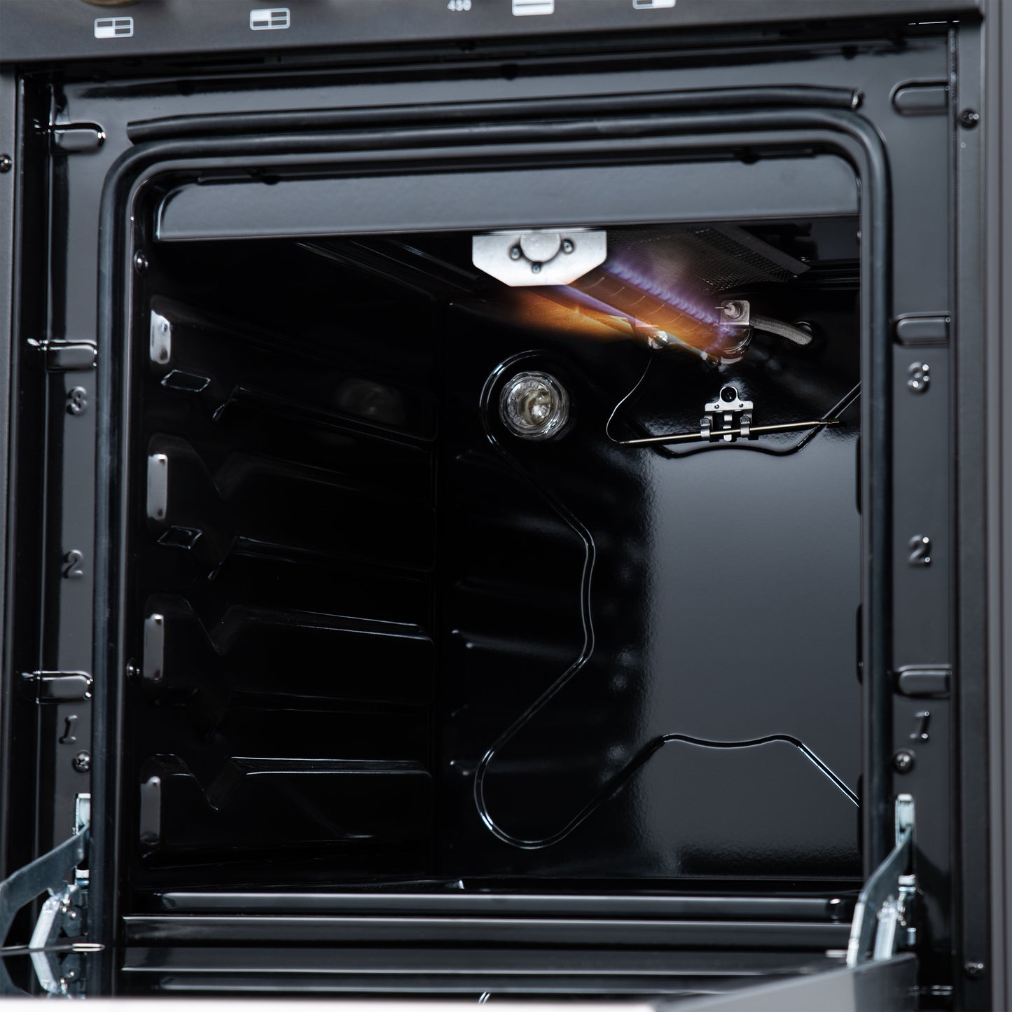 Cuisinière à gaz autonome Forno Lamazze de 20 pouces, noire, design compact