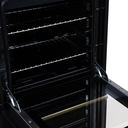 Cuisinière à gaz autonome Forno Lamazze de 20 pouces, noire, design compact
