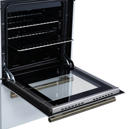 Cocina a gas independiente Forno Lamazze de 20 pulgadas en color blanco, diseño compacto