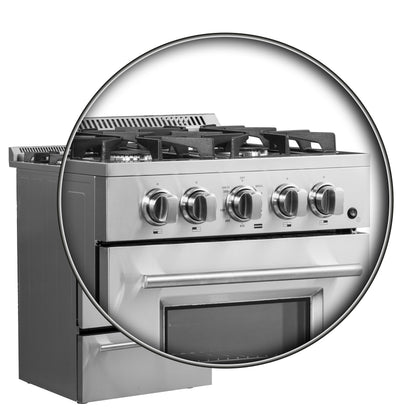 Forno Breno 24-Inch Freestanding Gas Range, Compact Design, Energy Efficient - Forno Appliances