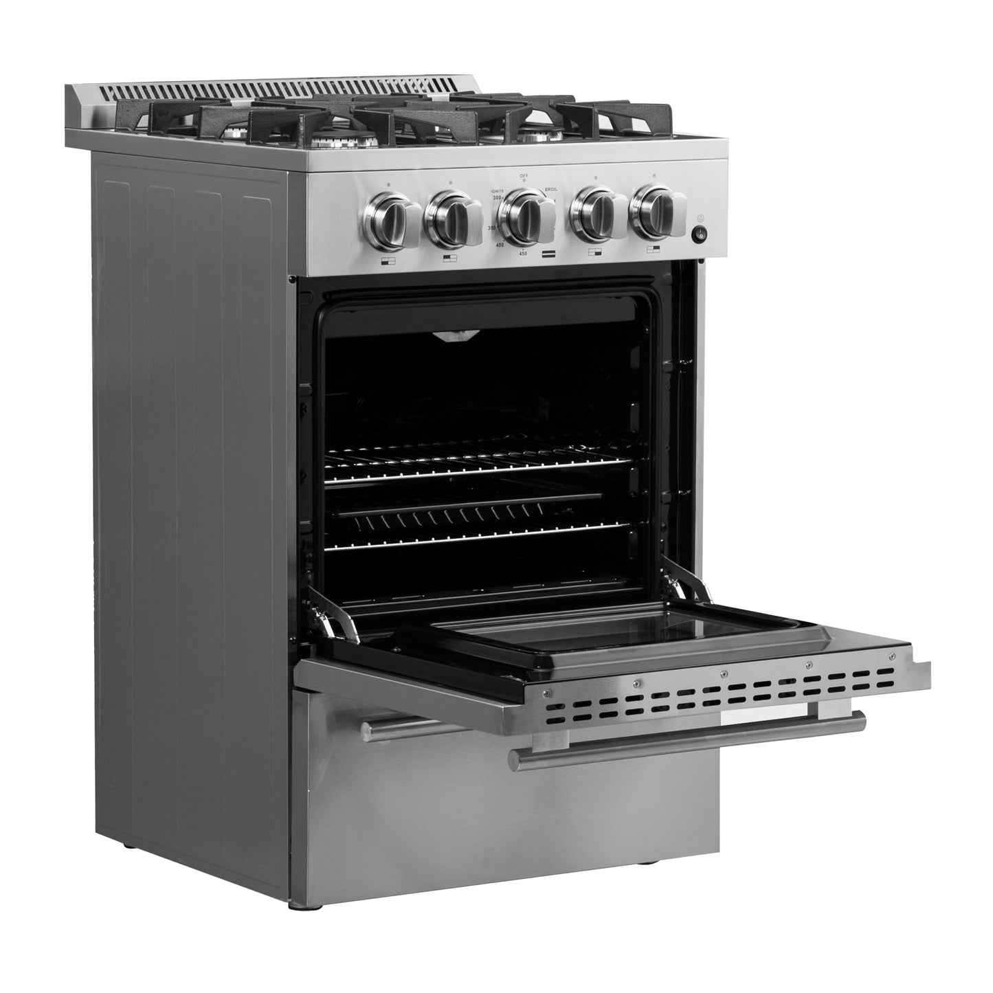 Forno Breno 24-Inch Freestanding Gas Range, Compact Design, Energy Efficient - Forno Appliances
