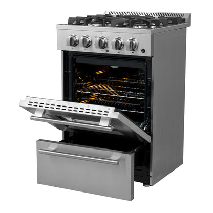 Forno Breno 24-Inch Freestanding Gas Range, Compact Design, Energy Efficient - Forno Appliances