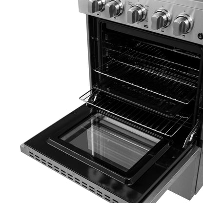 Forno Breno 24-Inch Freestanding Gas Range, Compact Design, Energy Efficient - Forno Appliances