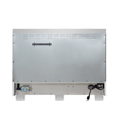 Forno Capriasca 48-Inch Black Freestanding French Door Gas Range, 8 Burners, Convection Oven, Energy Efficient