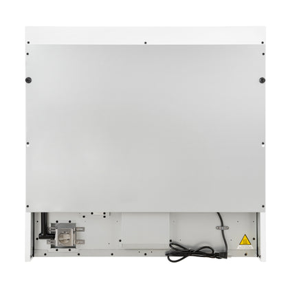 Cocina a gas independiente Forno Antico de 91 cm, color blanco, diseño de latón antiguo, 6 quemadores, horno de convección, de bajo consumo.