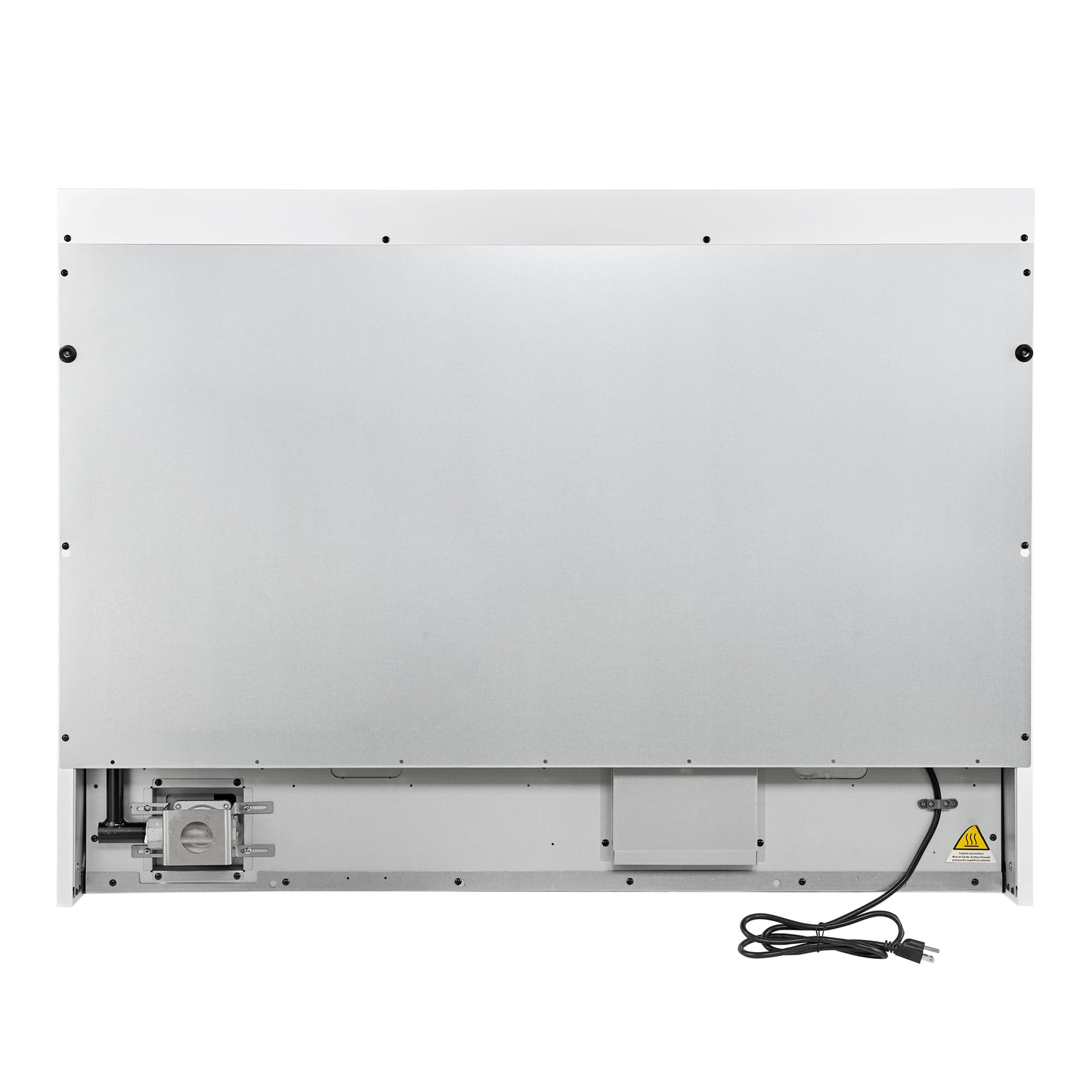 Cuisinière à gaz autonome Forno Antico de 48 pouces, blanche, design en laiton antique, 8 brûleurs, plaque de cuisson, fours doubles, écoénergétique