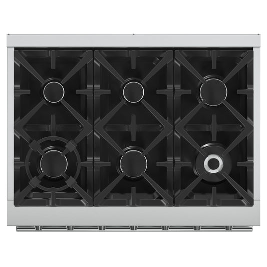 Forno Massimo 36-Inch Freestanding Gas Range, 6 Sealed Burners, Convection Oven, Energy Efficient - Forno Appliances