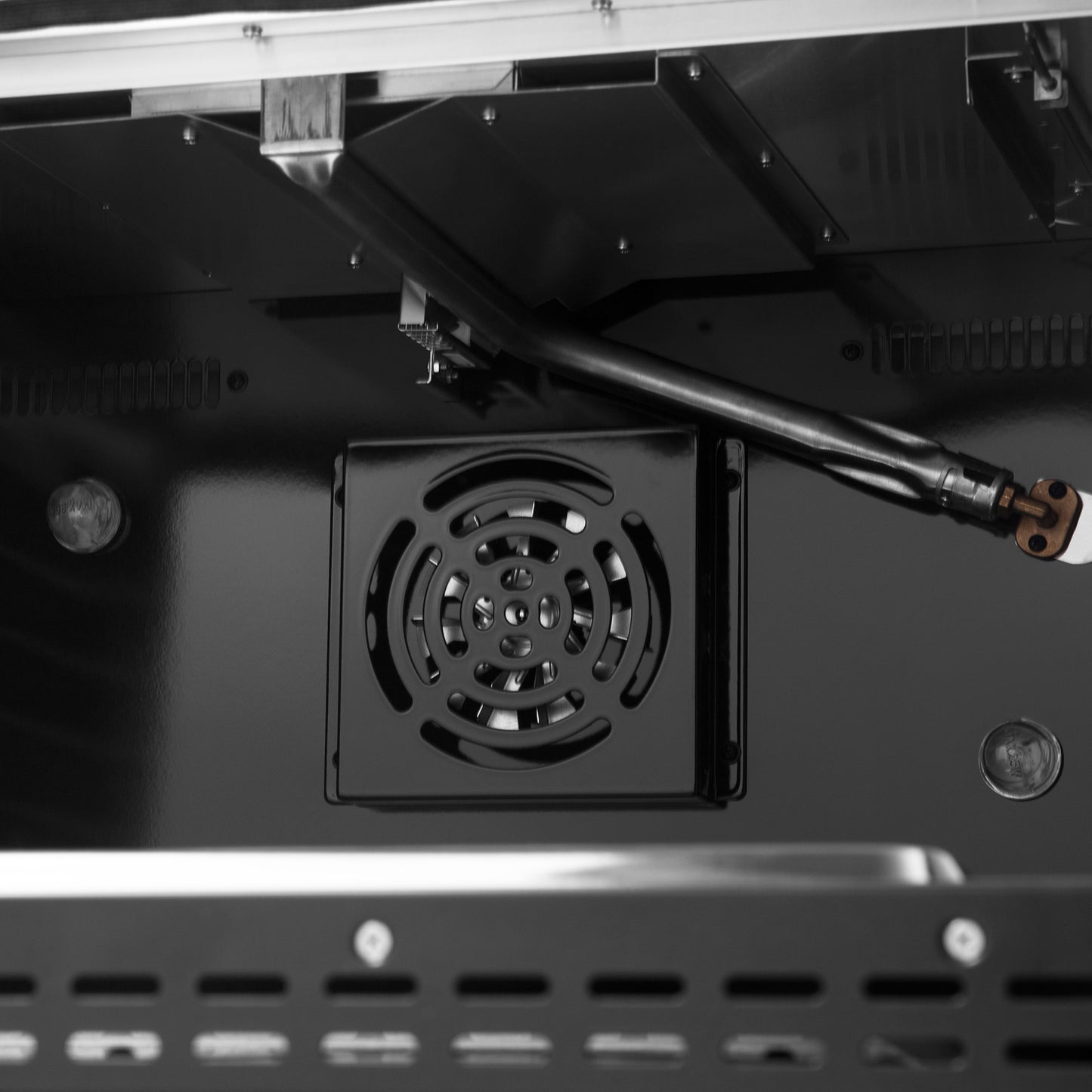 Cocina a gas independiente Forno Galiano de 91 cm en color negro con diseño de latón antiguo, 6 quemadores, 83 000 BTU, horno de convección de 1,6 m³