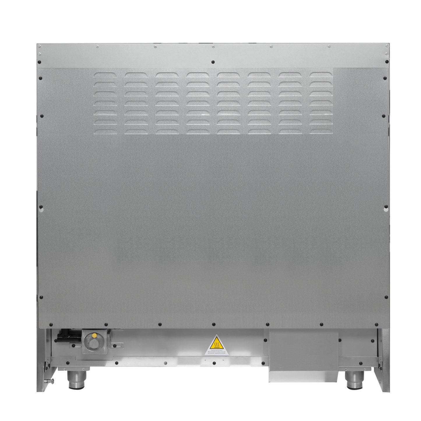 Cuisinière à gaz autonome Forno Galiano de 36 pouces, blanche, design en laiton antique, 6 brûleurs, 83 000 BTU, four à convection de 5,36 pi³