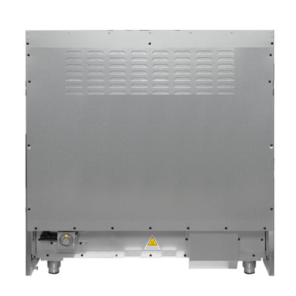 Cuisinière à gaz autonome Forno Galiano de 36 pouces, blanche, design en laiton antique, 6 brûleurs, 83 000 BTU, four à convection de 5,36 pi³