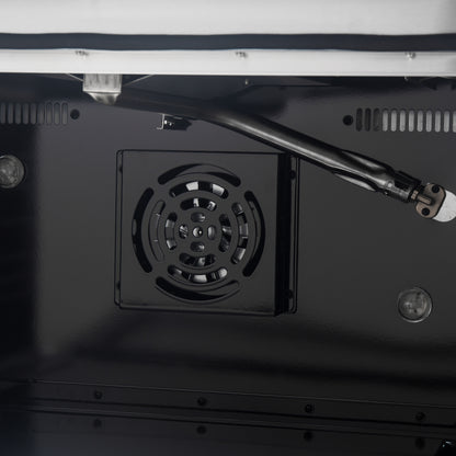 Cuisinière à gaz autonome Forno Galiano de 36 pouces, blanche, design en laiton antique, 6 brûleurs, 83 000 BTU, four à convection de 5,36 pi³