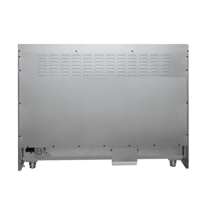 Cocina a gas independiente Forno Galiano de 48 pulgadas, acero inoxidable, 8 quemadores, 107,000 BTU, plancha, hornos dobles, eficiencia energética