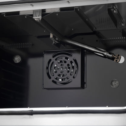 Cuisinière à gaz à portes françaises Forno Galiano de 36 pouces, design noir et laiton antique, 6 brûleurs scellés, 83 000 BTU, four à convection de 5,36 pi³