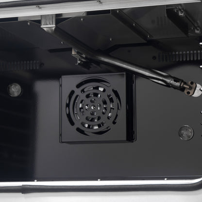 Cocina a gas Forno Galiano de 36 pulgadas con puerta francesa, diseño en blanco y latón antiguo, 6 quemadores sellados, 83,000 BTU, horno de convección de 5.36 pies cúbicos