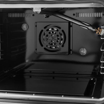 Cuisinière à gaz autonome à portes françaises Forno Galiano de 48 po, noire