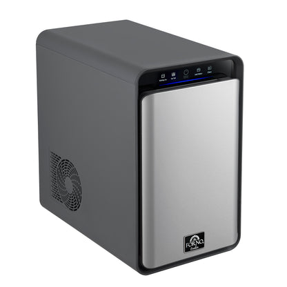 Sferico máquina de hielo de 11 pulgadas, plateada, 32 esferas claras de 2 pulgadas de fusión lenta diarias, almacena más de 10 bolas