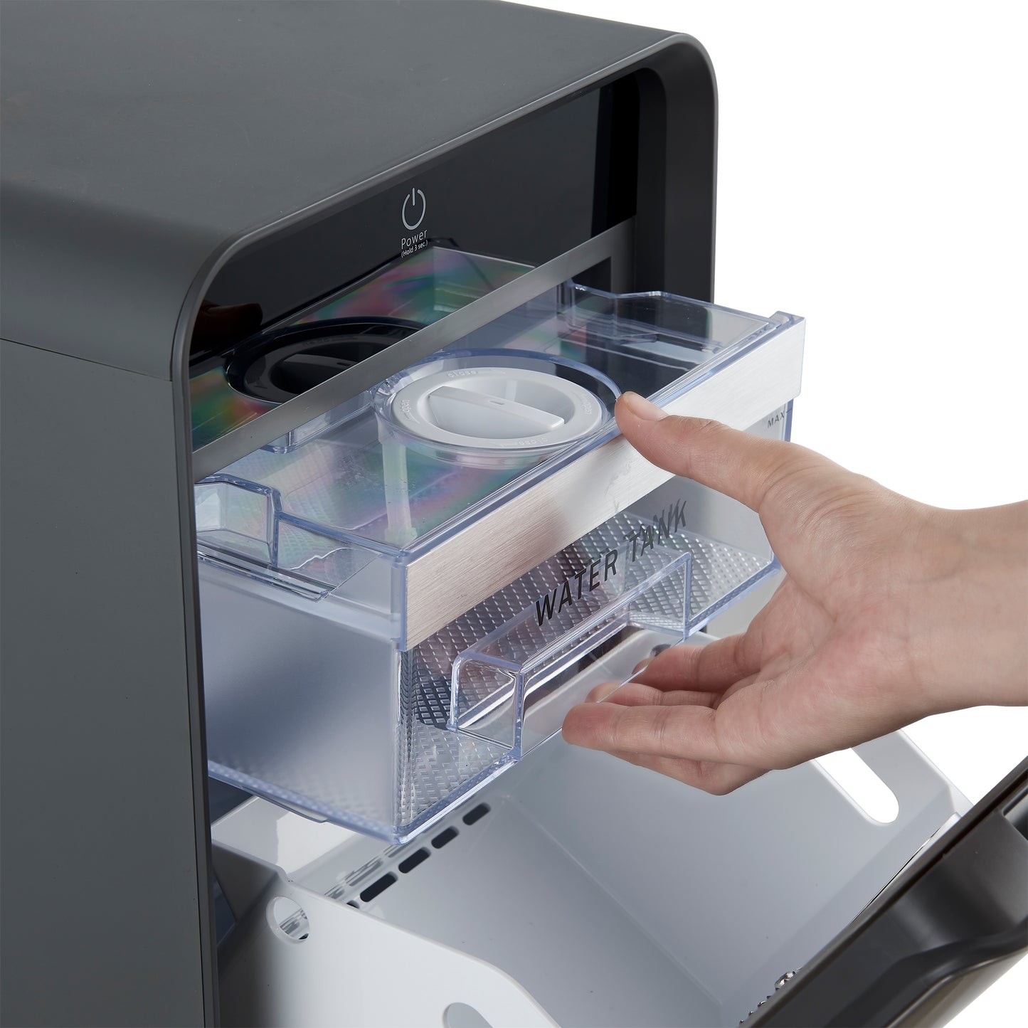 Sferico máquina de hielo de 11 pulgadas, plateada, 32 esferas claras de 2 pulgadas de fusión lenta diarias, almacena más de 10 bolas