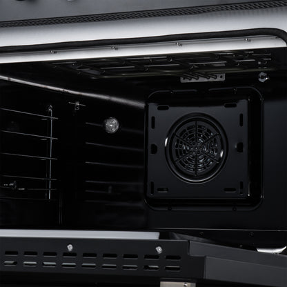 Torino 36 Inch Induction Range, 10,900W cooktop, 5.36 cf. True Convection Oven, Air Fry, Air Sous Vide, Smudge Resistant, Black - Forno Appliances